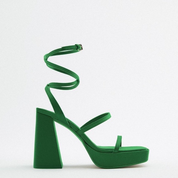 ZARA Chunky High Platform Heels - Picture 2 of 9